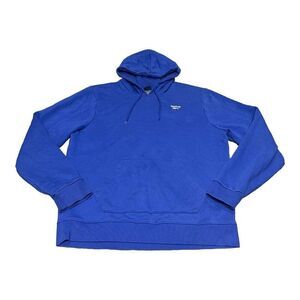 Reebok Royal Blue Hoodie Mens Womens XL Kangaroo Pocket Sweatshirt Pullover